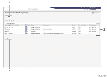 Schermafbeelding van webbrowser (afbeelding met genummerde verklaringen)