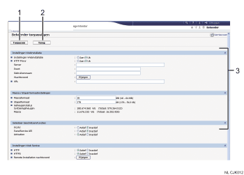 Schermafbeelding van webbrowser (afbeelding met genummerde verklaringen)