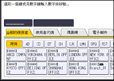 操作面板畫面說明圖