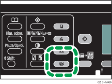 Ilustrace tlačítka faxu