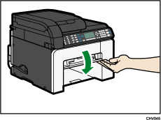 Illustration af modtagebakke til kassette 1