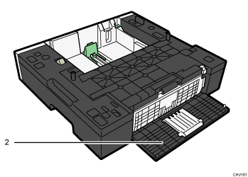 Nummereret illustration af kassettemodul