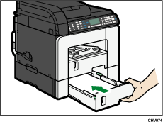 Ilustración de la unidad de alimentación de papel