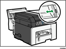 Illustratie van handinvoerlade