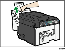 Illustratie van handinvoerlade