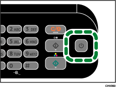 illustrasjon av strømtasten