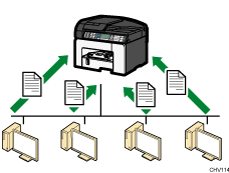 Ilustracja połączenia przez sieć