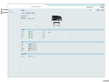 Ilustracja ekranu przeglądarki internetowej z numerowanymi odnośnikami