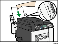 Ilustração da bandeja de alimentação manual