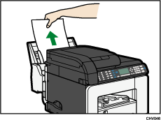 Ilustração da bandeja de alimentação manual