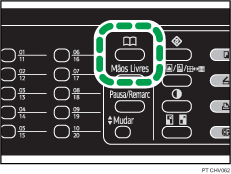 Ilustração da tecla Livro de endereços