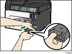 ilustração da unidade de desperdícios de tinta