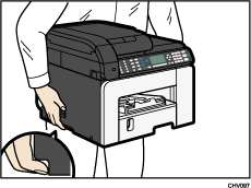 ilustração de deslocar o equipamento