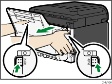 ilustração da bandeja de alimentação manual