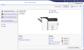 Ilustración de la pantalla del navegador Web