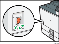 Illustration de l'interrupteur d'alimentation