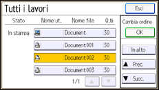 Illustrazione schermata pannello di controllo