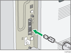 Illustrazione del collegamento del cavo Ethernet