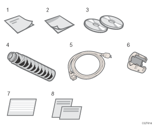 Illustration of the contents of the box