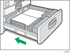 Paper feed tray illustration