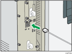 Illustration of connecting Ethernet cable
