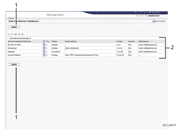 Darstellung der Webbrowseranzeige mit numerierter Abbildung