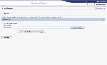 Web-Browser Bildschirmdarstellung