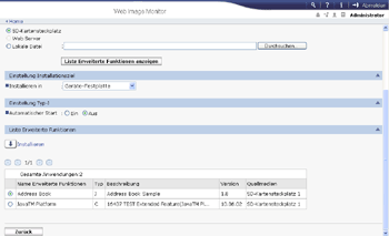 Web-Browser Bildschirmdarstellung