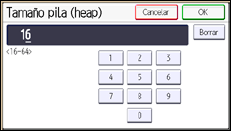 Ilustración de la pantalla panel de mandos