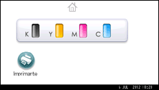 Illustration de l'écran du panneau de commande