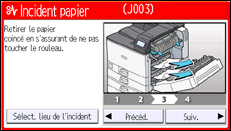Illustration de l'écran du panneau de commande