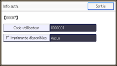 Illustration de l'écran du panneau de commande