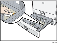 Illustration du magasin d'alimentation papier