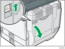 l'illustration du capot droit de l'imprimante
