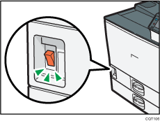 Illustration de l'interrupteur d'alimentation