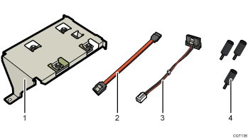 Illustration du contenu du disque dur avec légende numérotée