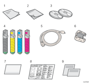Illustration du contenu de la boîte