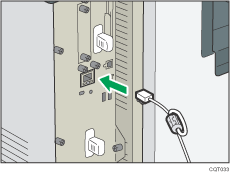 Afbeelding van het aansluiten van de ethernetkabel