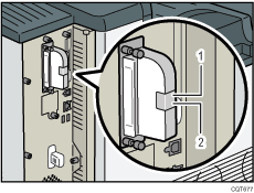 Illustratie achterzijde van de printer