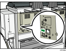 ilustración de la conexión del cable de Ethernet