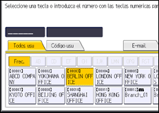 ilustración de la pantalla del panel de operaciones