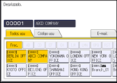 ilustración de la pantalla del panel de operaciones
