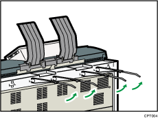 Ilustración de guías de salida de originales