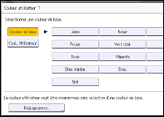 Illustration de l'écran du panneau de commande
