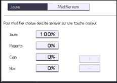 Illustration de l'écran du panneau de commande