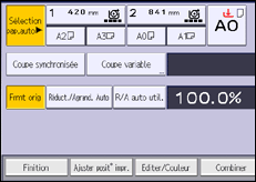Illustration de l'écran du panneau de commande