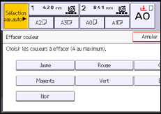 Illustration de l'écran du panneau de commande