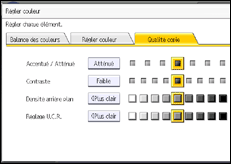 Illustration de l'écran du panneau de commande