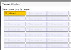 Illustration de l'écran du panneau de commande
