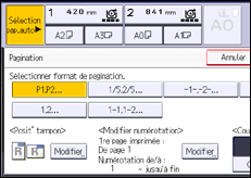 Illustration de l'écran du panneau de commande